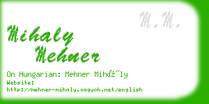 mihaly mehner business card
